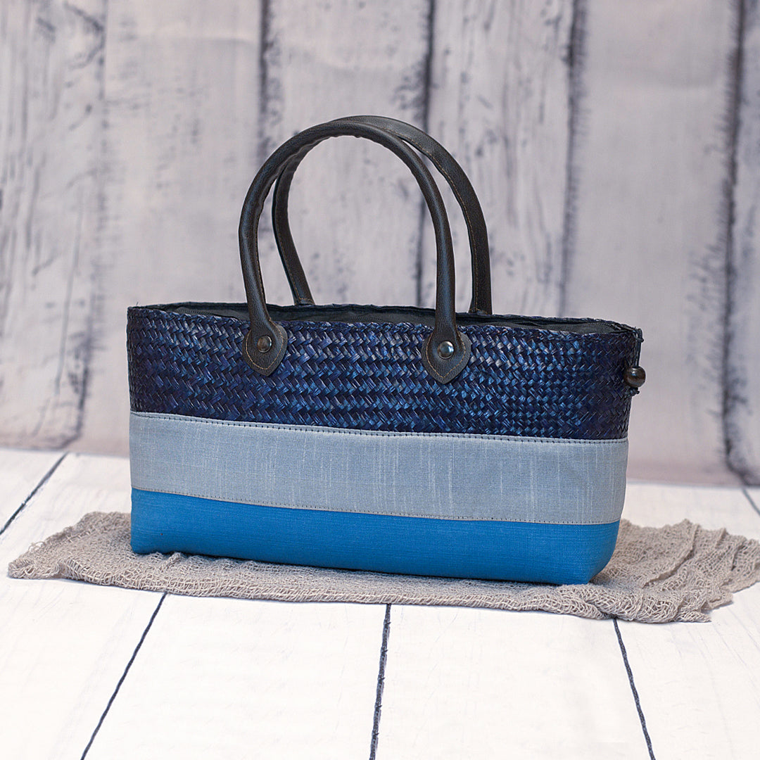 Straw and Stitch in Blue