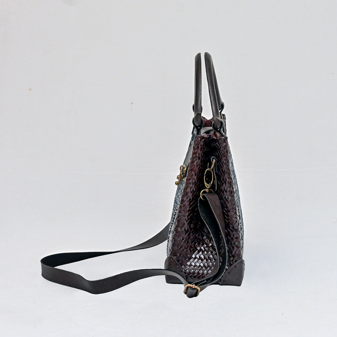 Woven Bag with Indigo fabric