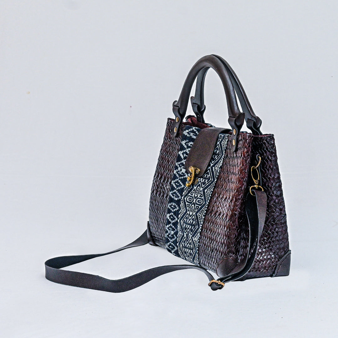 Woven Bag with Indigo fabric