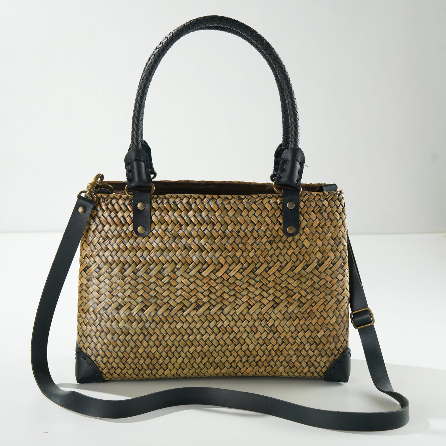 Braided handle Timeless Green Haze Handbag