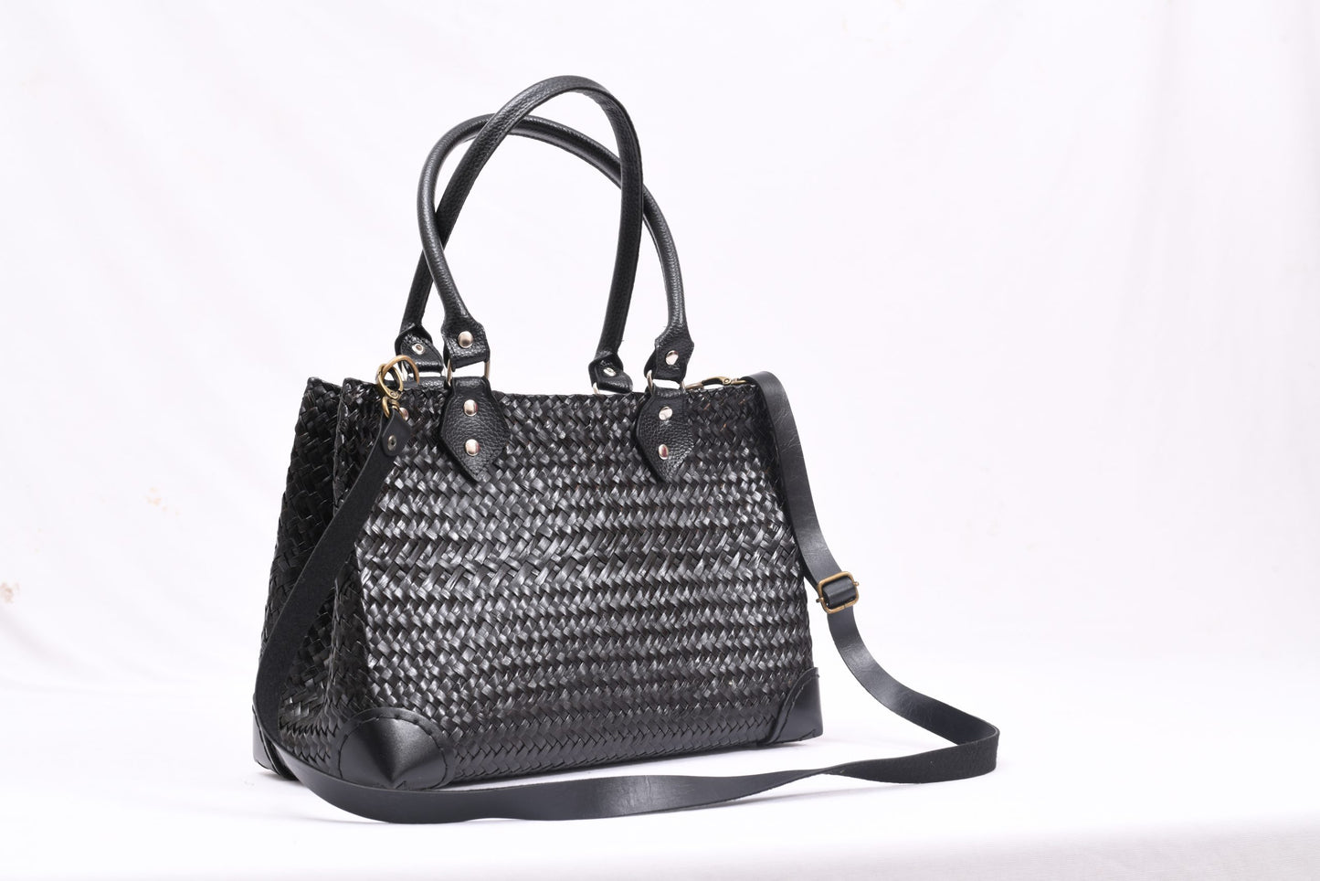 Black Classic Timeless Woven Handbag