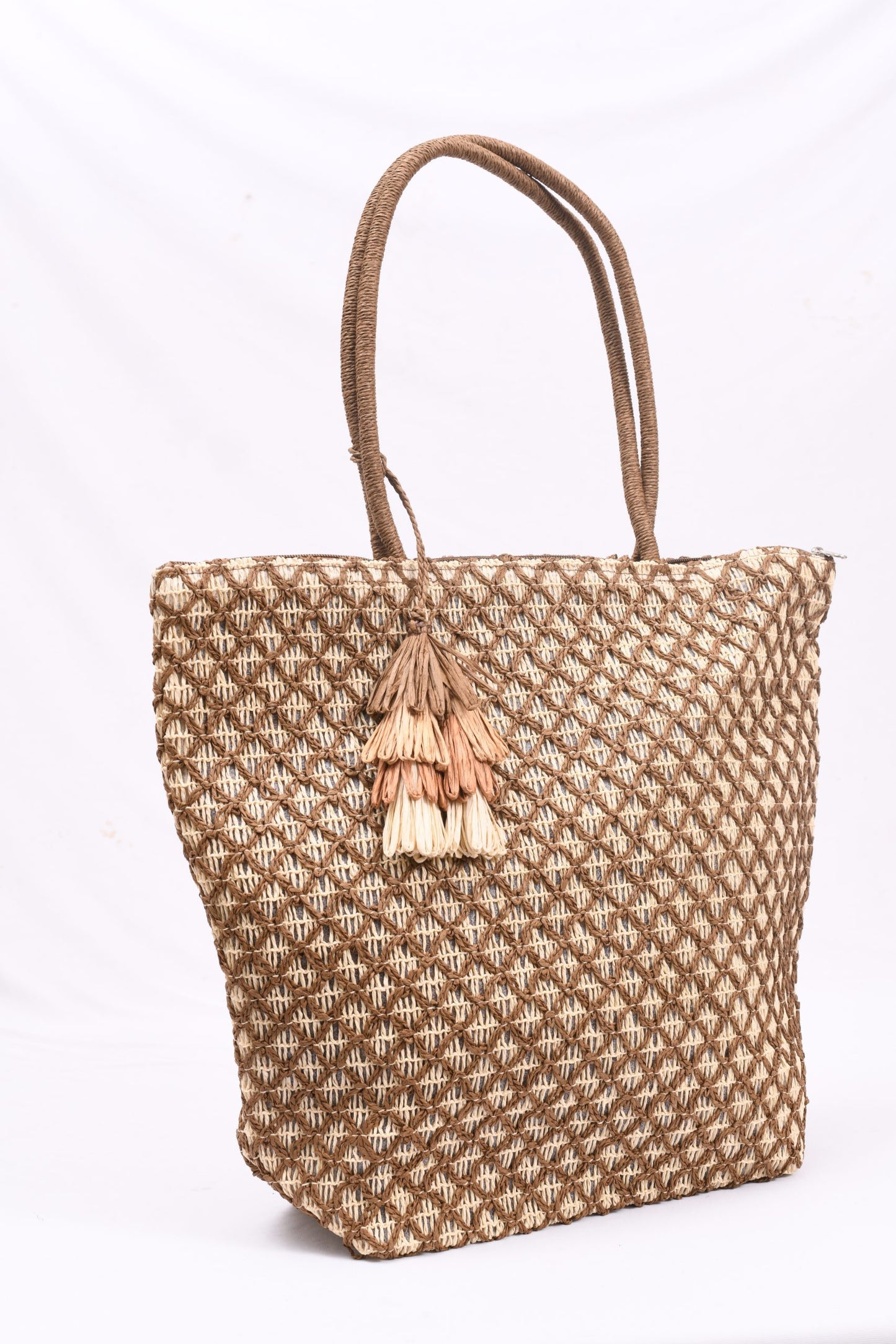 Tassel Straw Tote