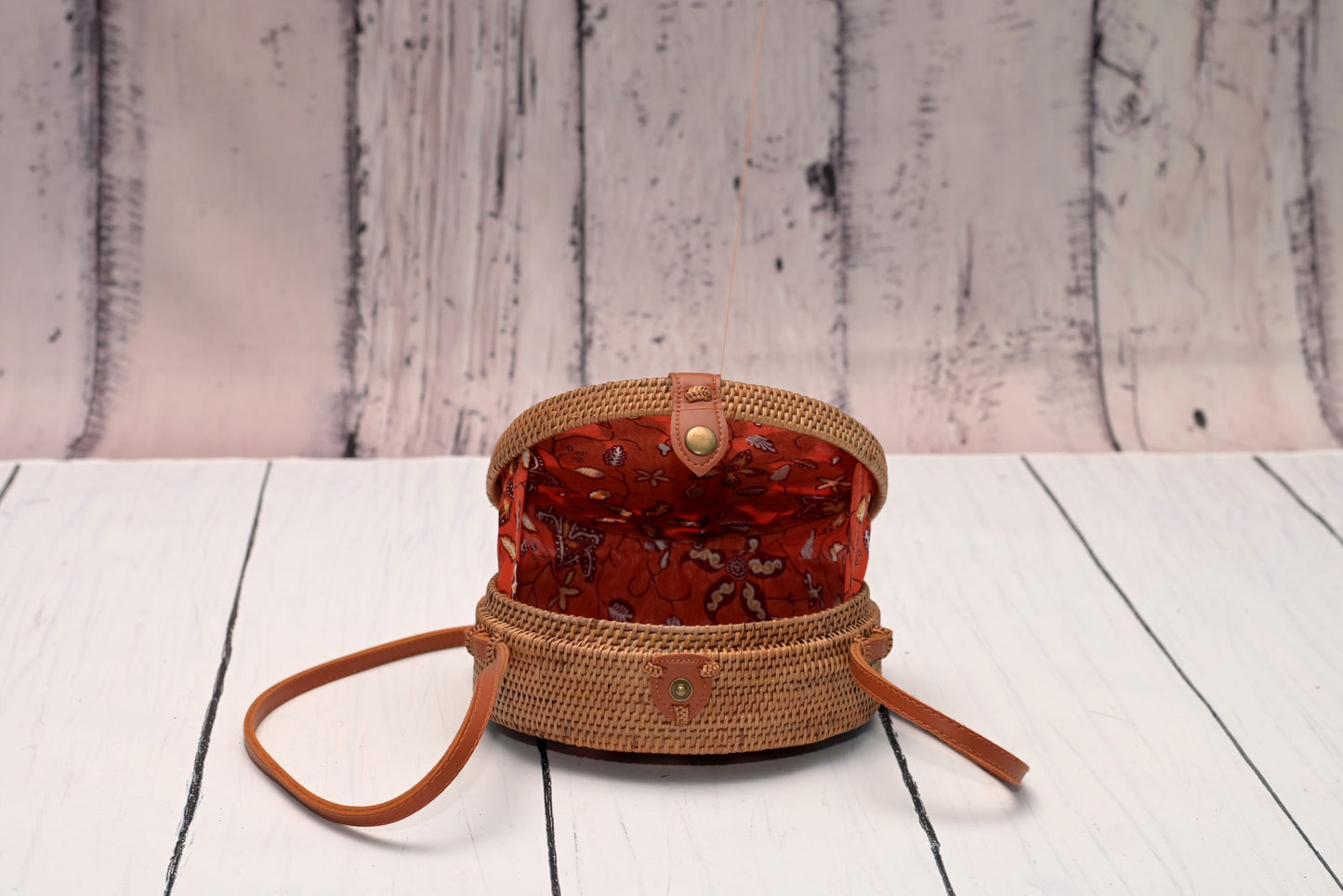 Rattan Bag with Coconut Shells