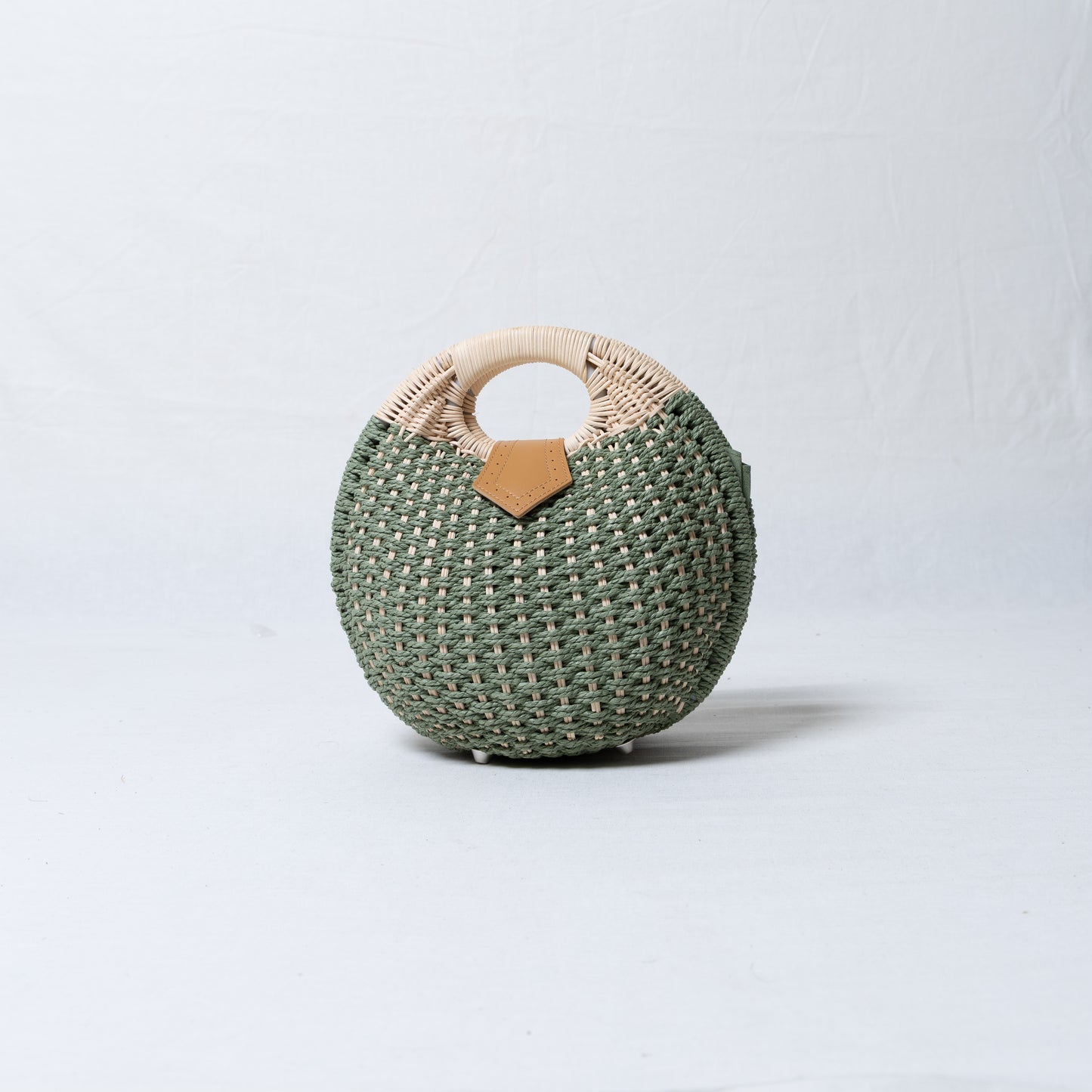 Women Nest Straw Bag - Green