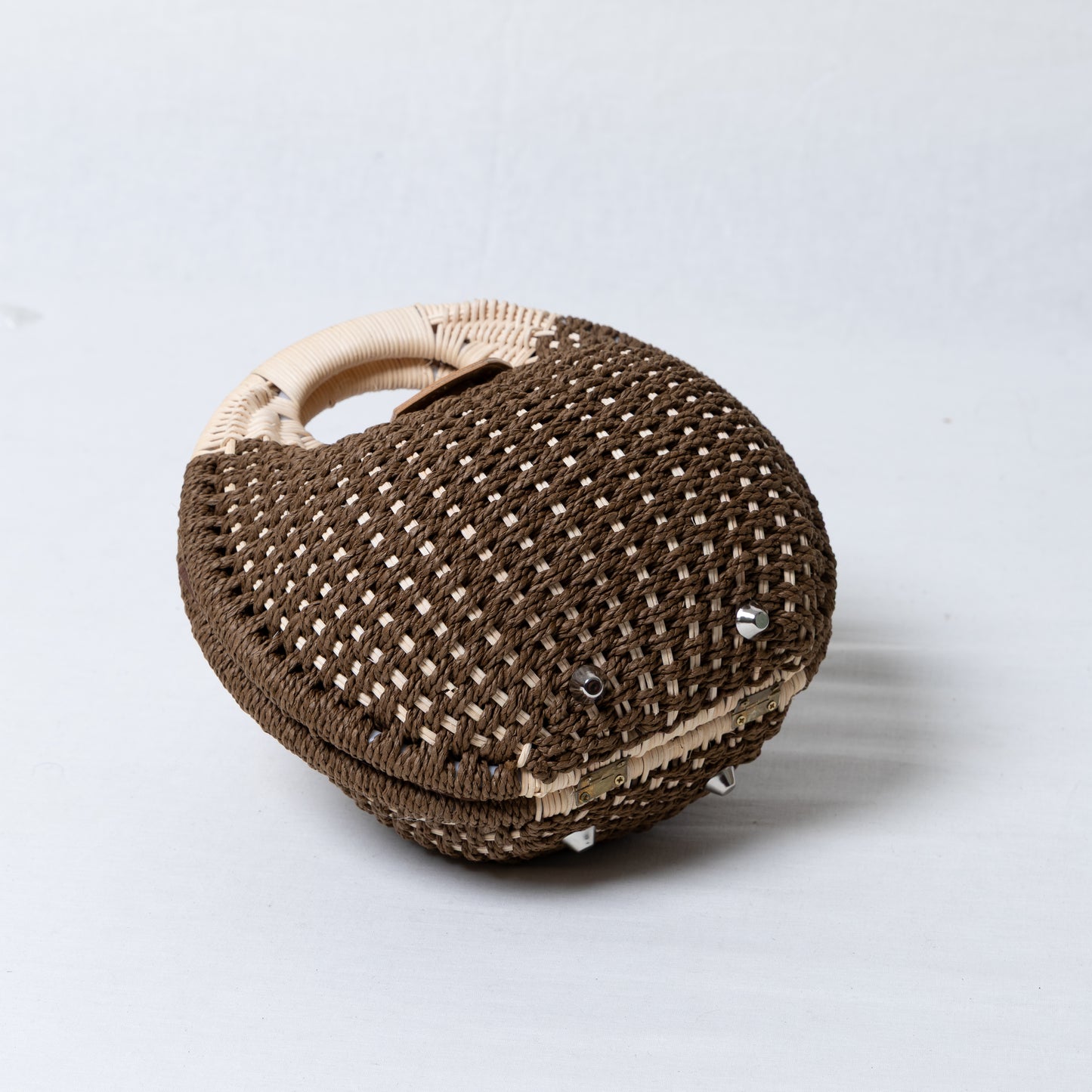 Women Nest Straw Bag - Brown