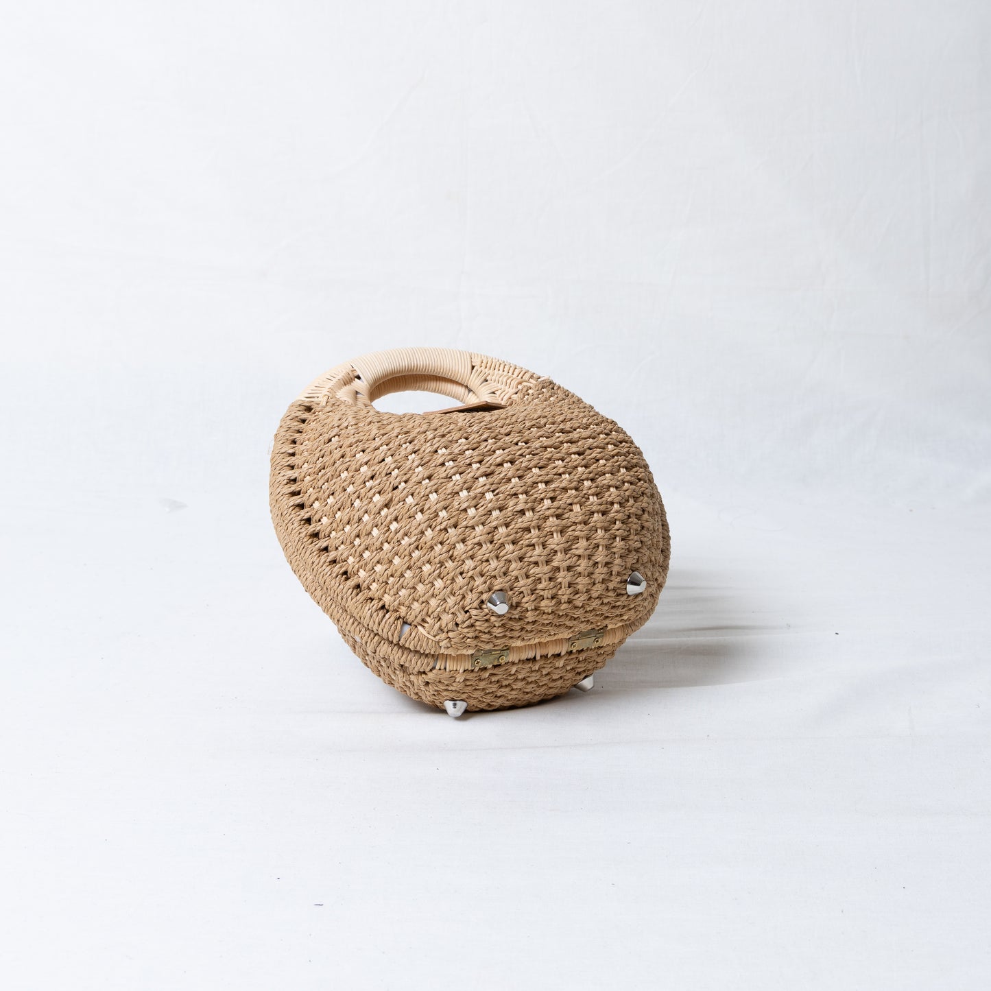 Women Nest Straw Bag - Beige