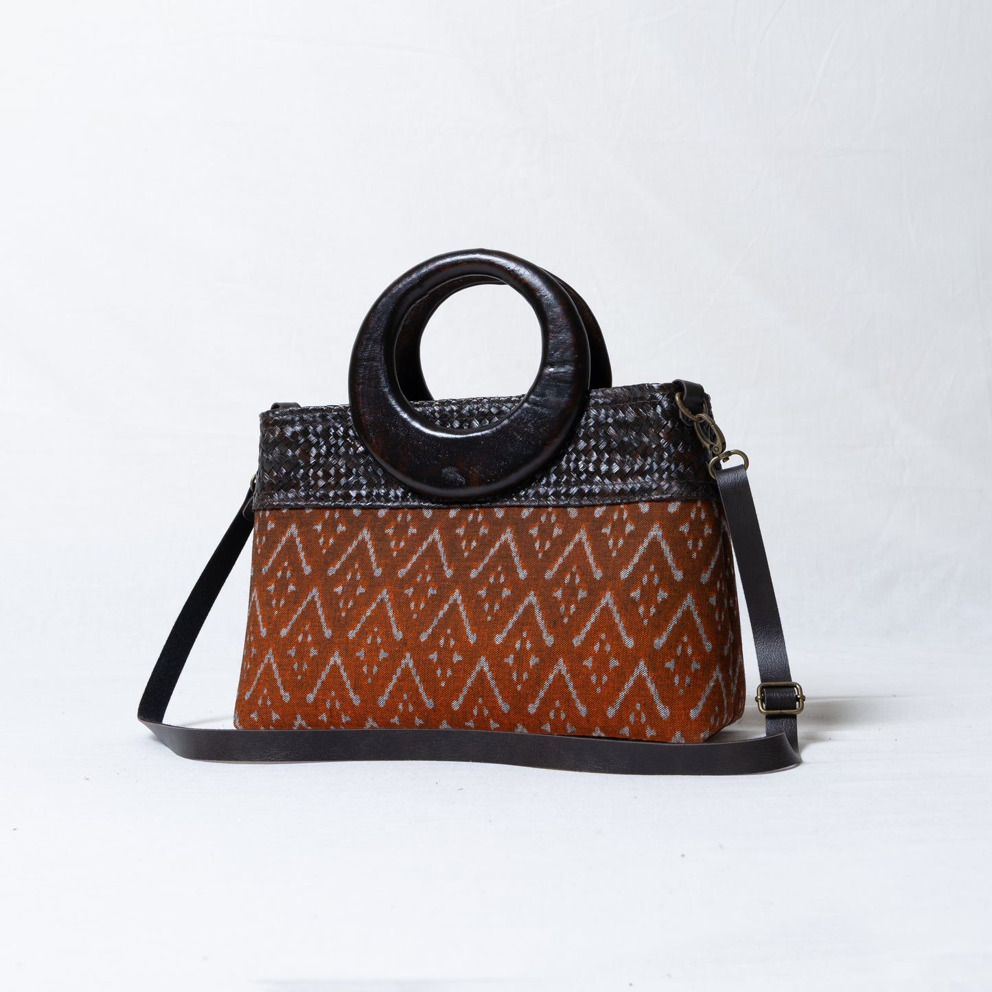 Elegant Ikkat Bag (Earthy Tan)