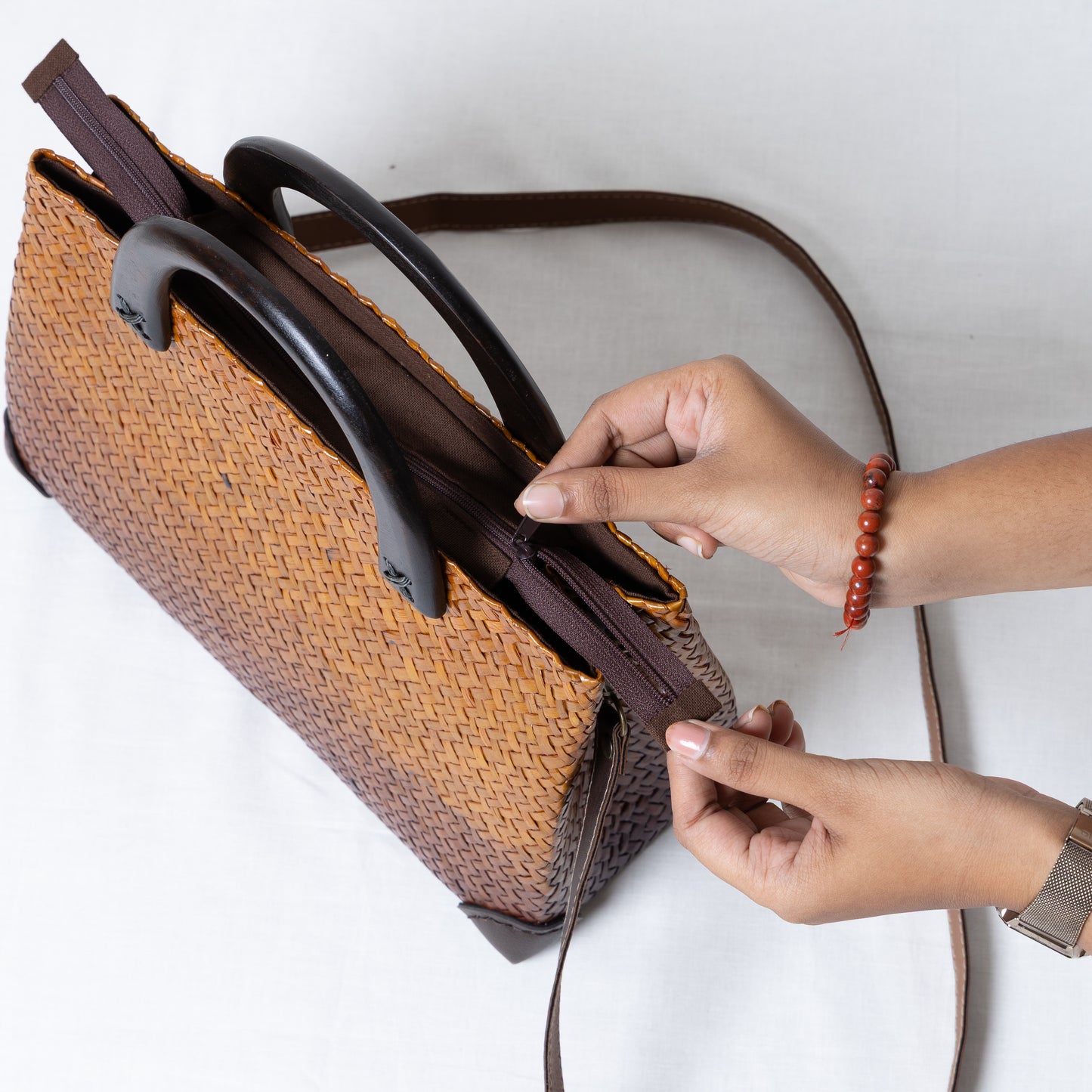 Duet Weave Bag (tan brown)