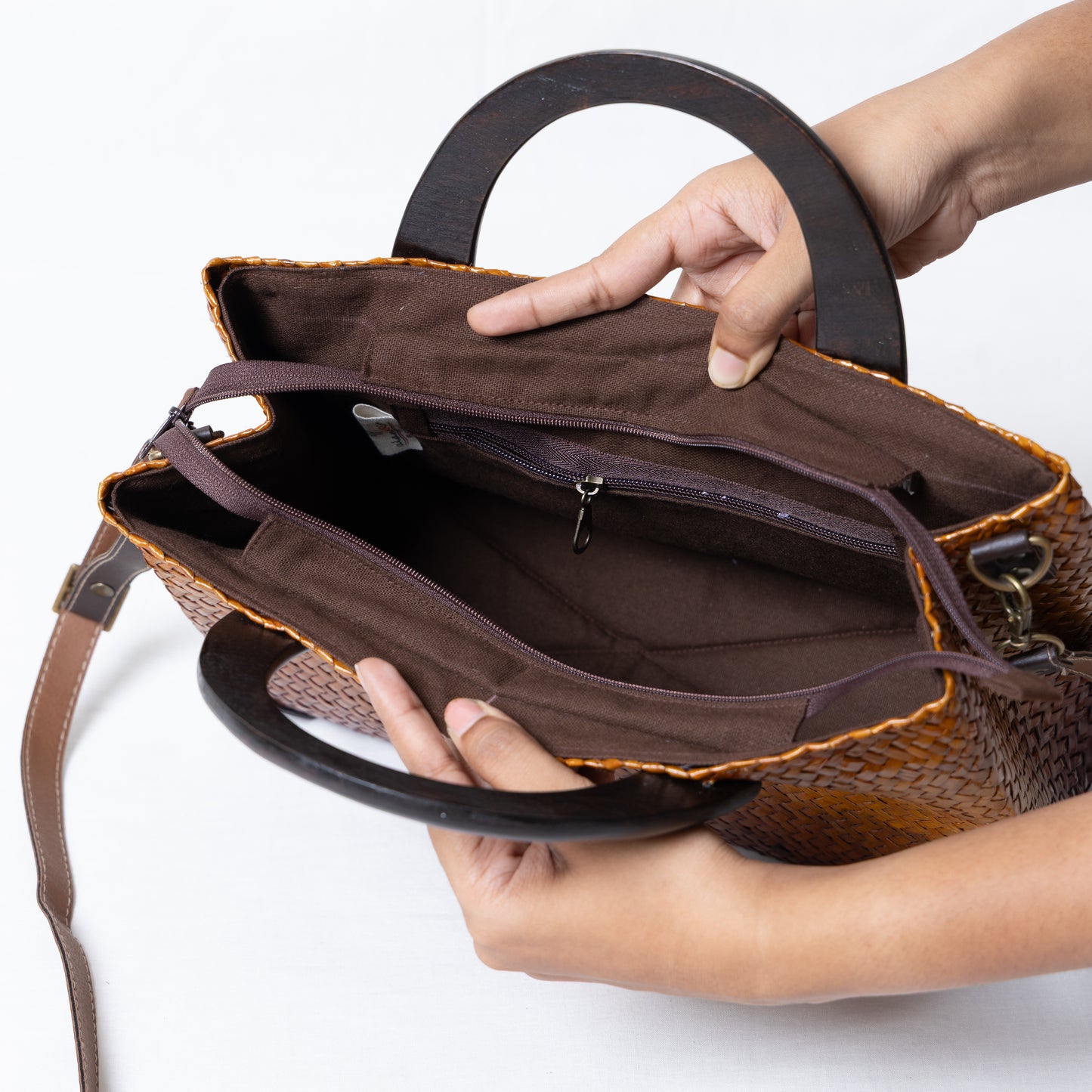 Duet Weave Bag (tan brown)