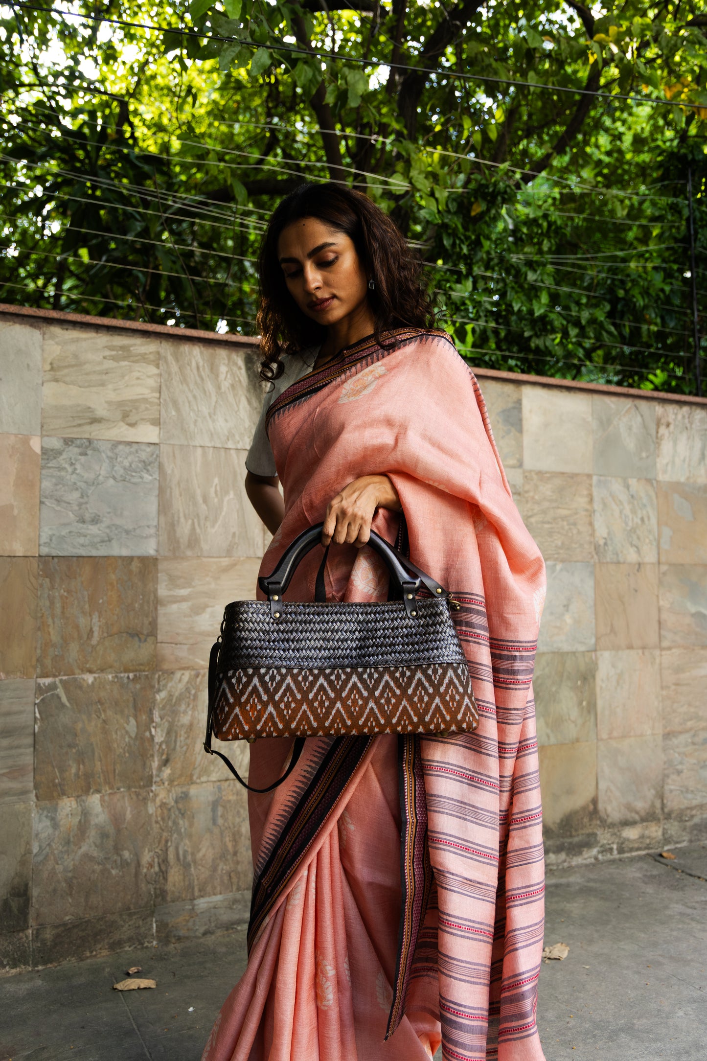 Classic Ikkat Bag (Tan Brown)