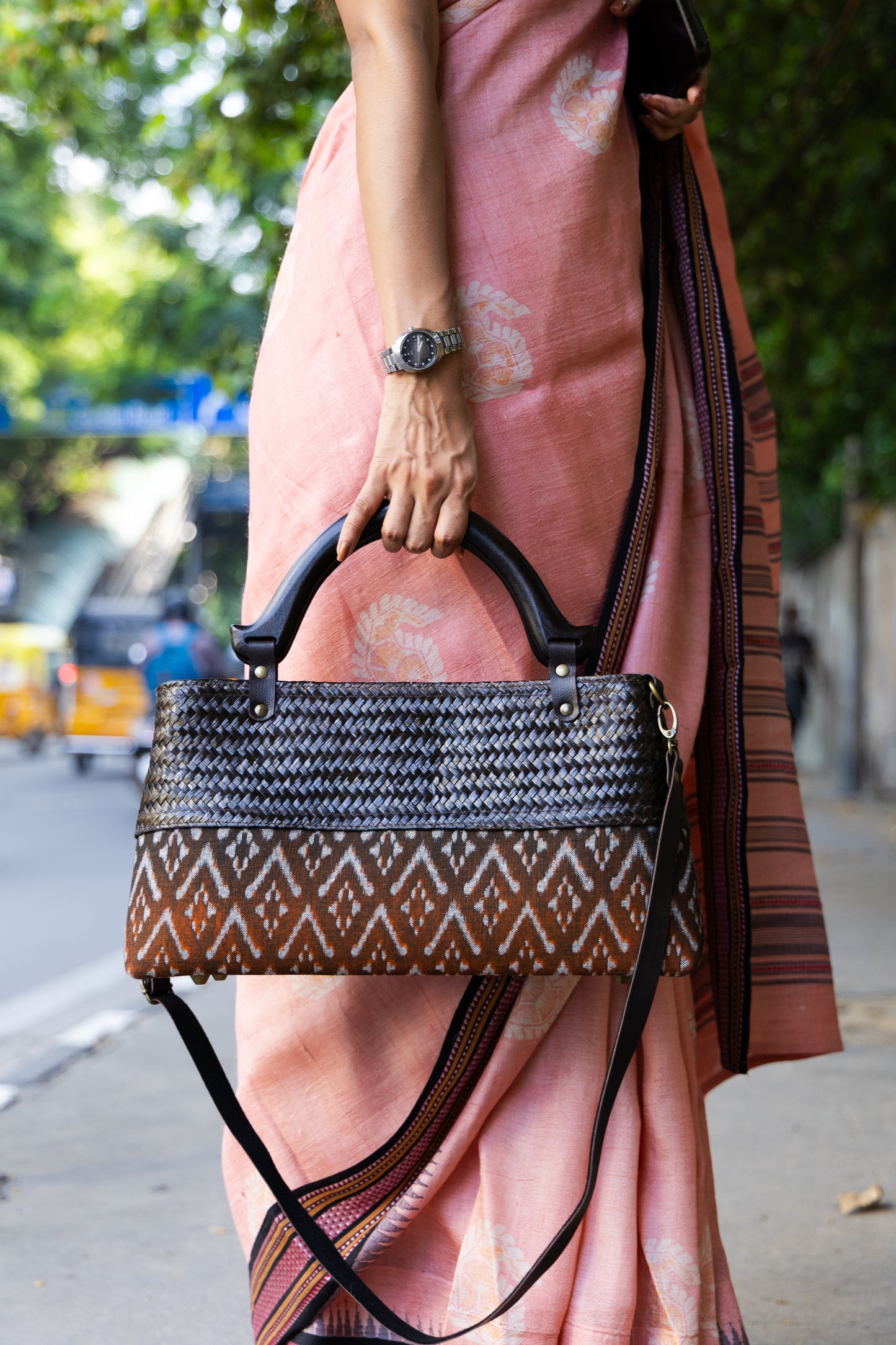 Classic Ikkat Bag (Tan Brown)