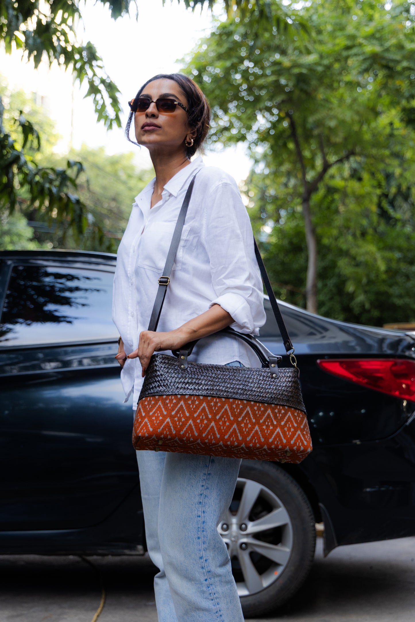 Classic Ikkat Bag (Earthy Tan)