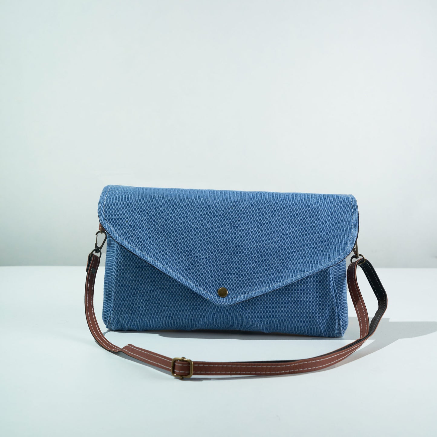 Denim Blue canvas fabric Sling bag