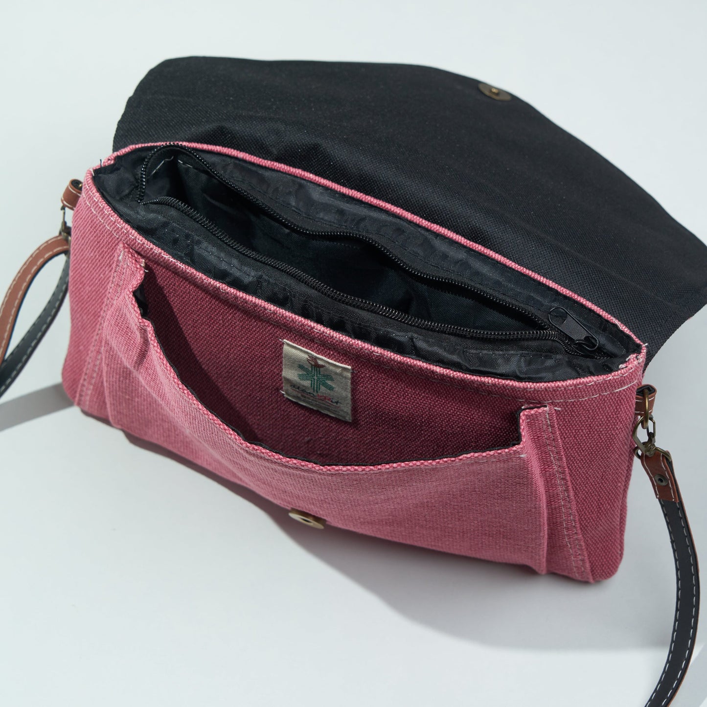 Sweet Pink canvas fabric Sling bag