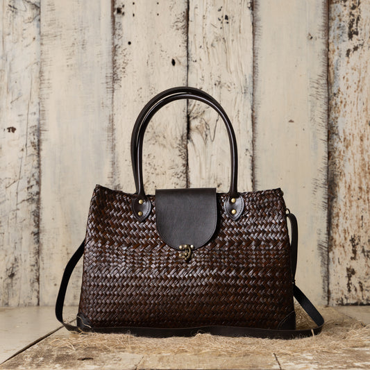 Holdall Woven Bag (Brown)