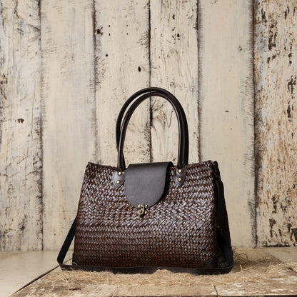 Holdall Woven Bag (Brown)
