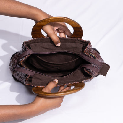 Aura Weave Bag - brown