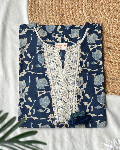 Indigo Cotton Print