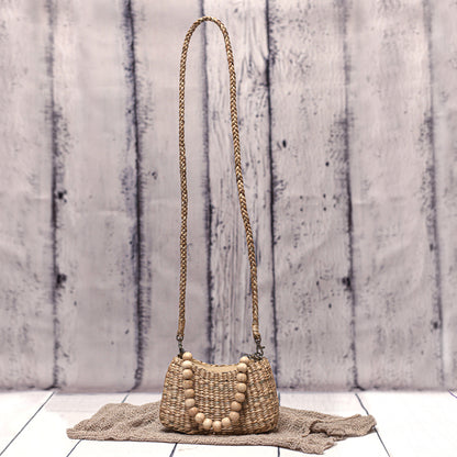 Beaded Straw Slingbag