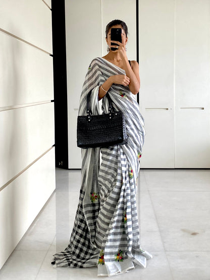 Black Classic Timeless Woven Handbag