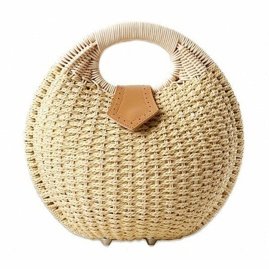 Women Nest Straw Bag - Ivory