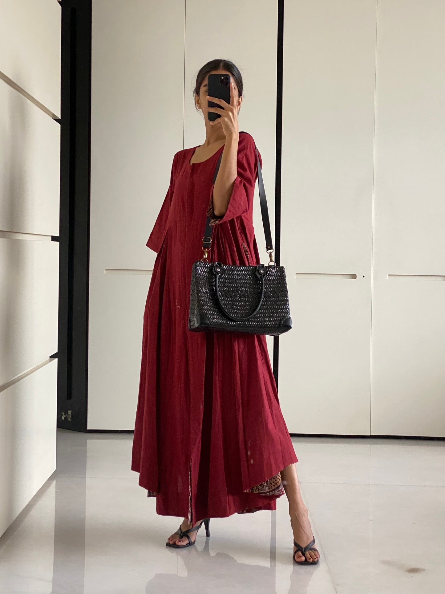 Black Classic Timeless Woven Handbag