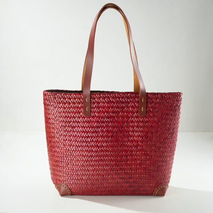 Red Woven Totebag