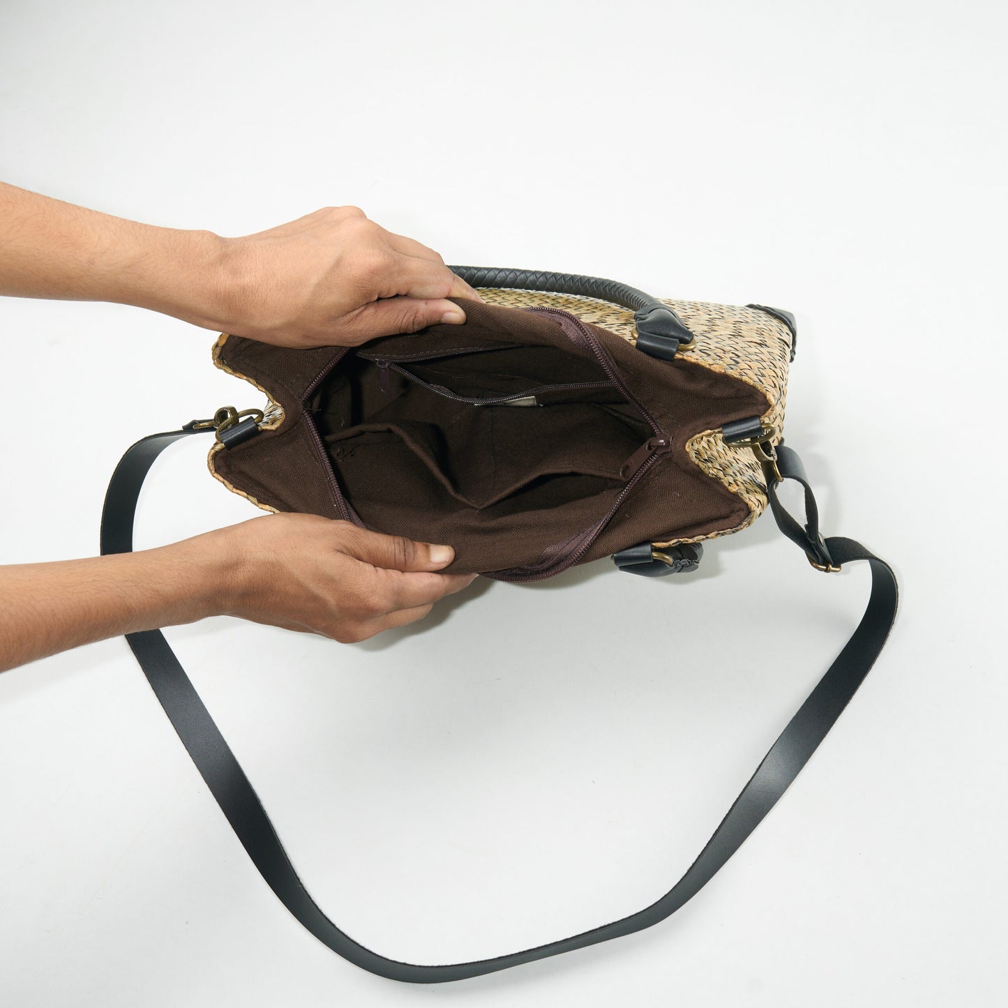 Braided handle Timeless Green Haze Handbag