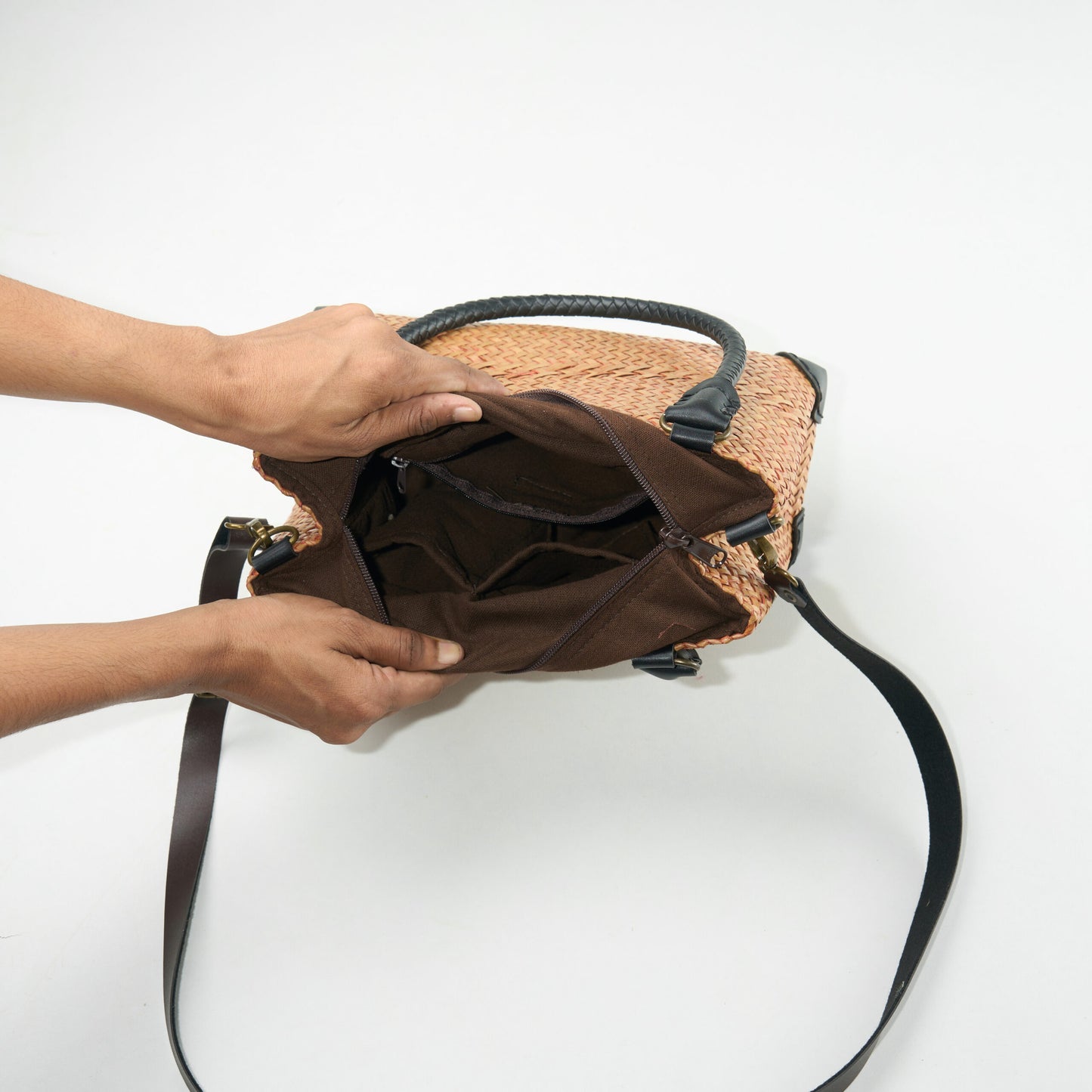 Braided handle Timeless Tan Handbag