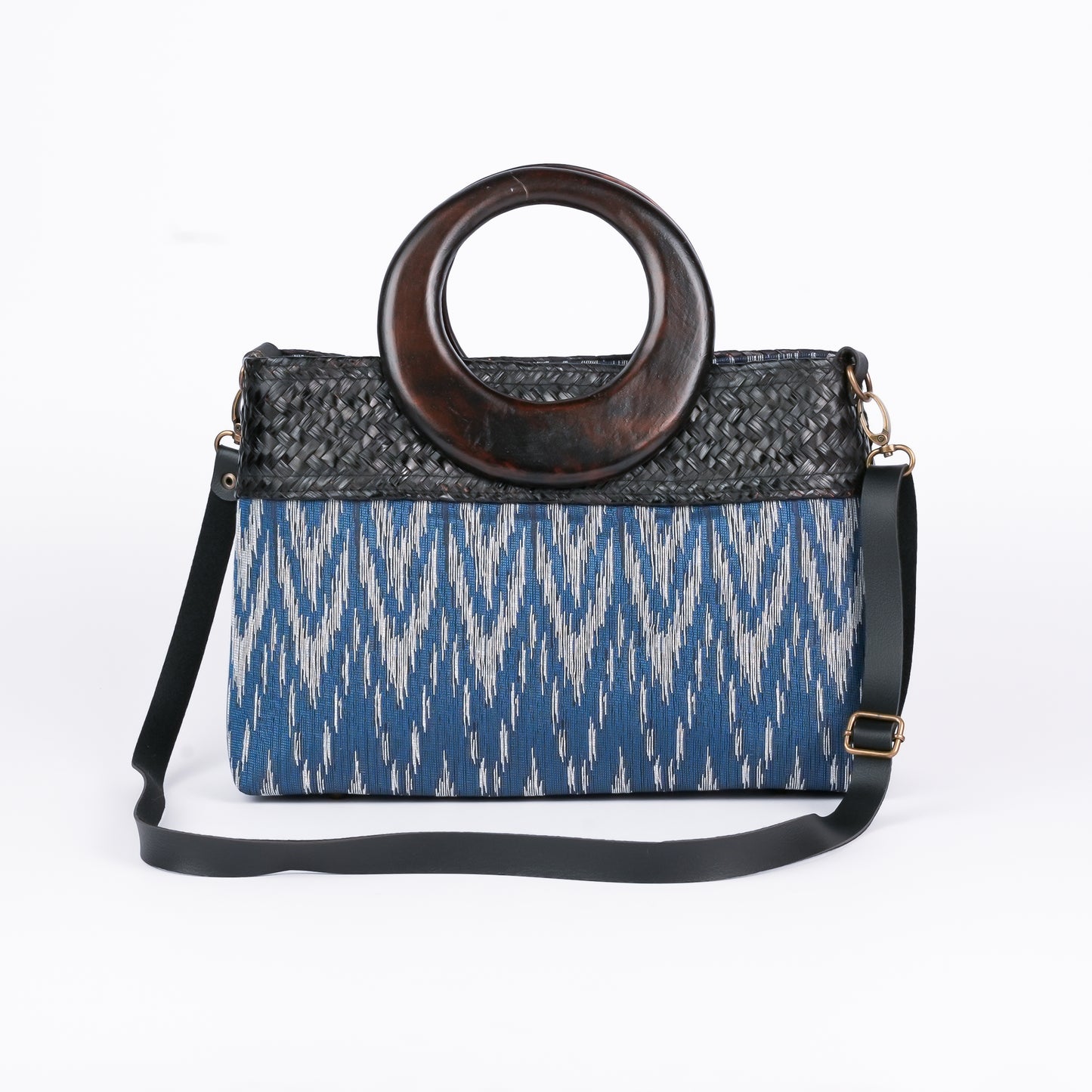 Elegant Ikkat Bag Indigo - Pattern 2