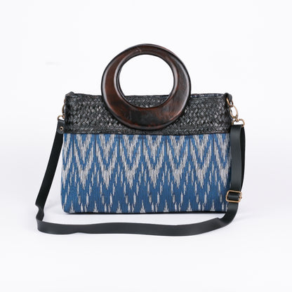 Elegant Ikkat Bag Indigo - Pattern 2