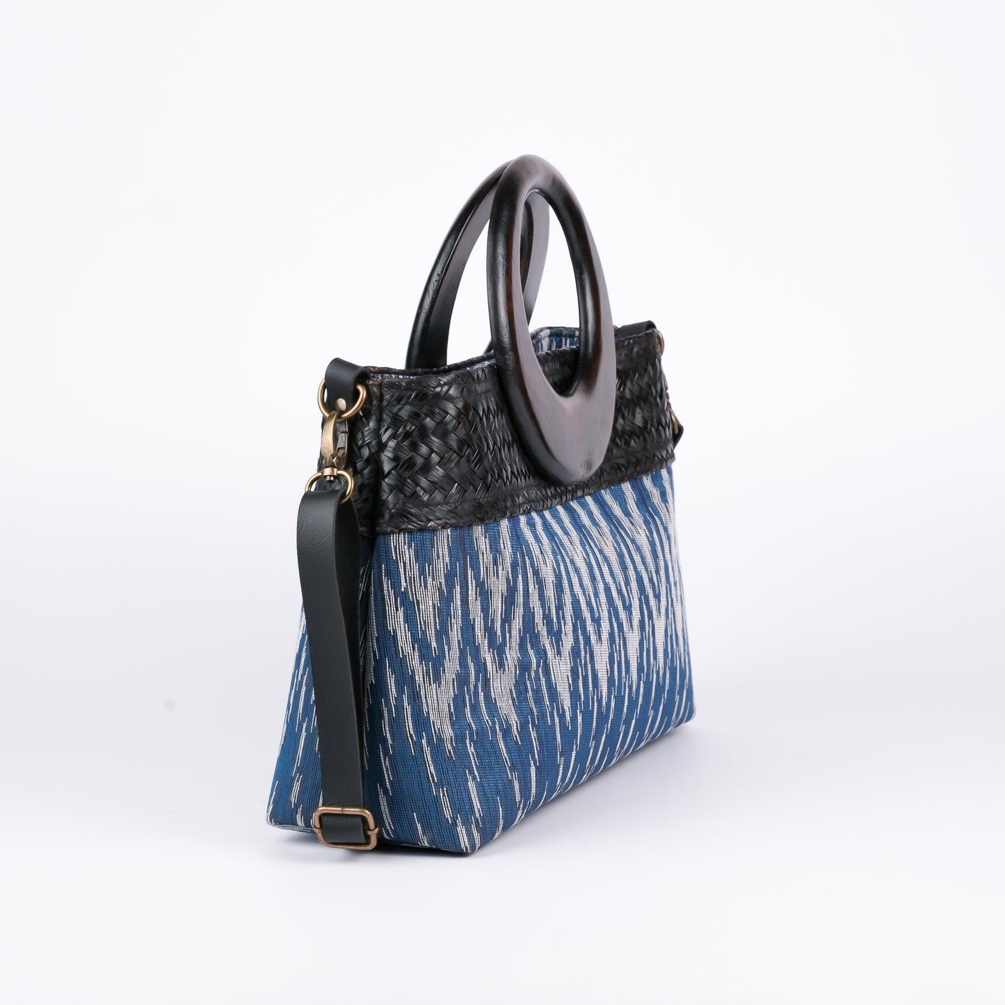 Elegant Ikkat Bag Indigo - Pattern 2