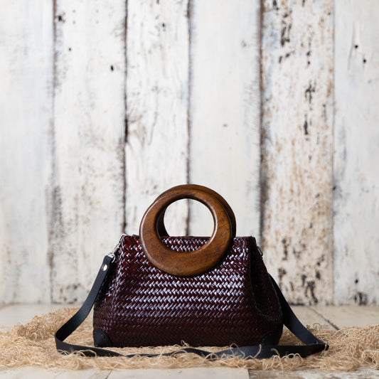 Aura Weave Bag - Mahogany