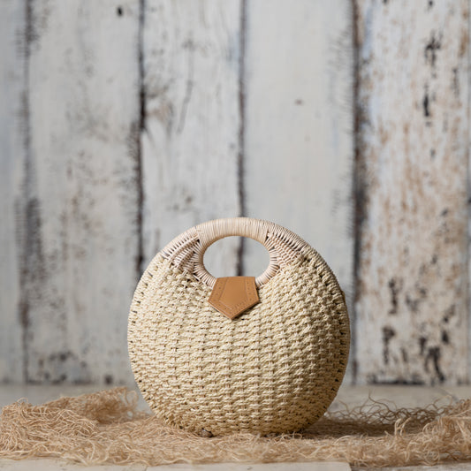 Women Nest Straw Bag - Ivory