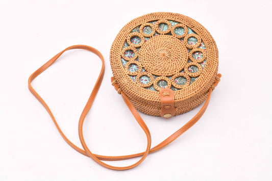 Round Rattan Bag