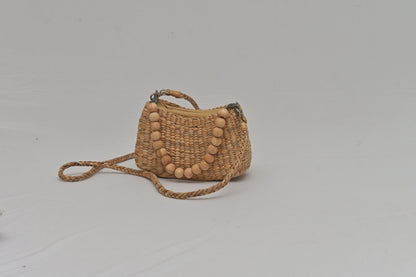 Beaded Straw Slingbag