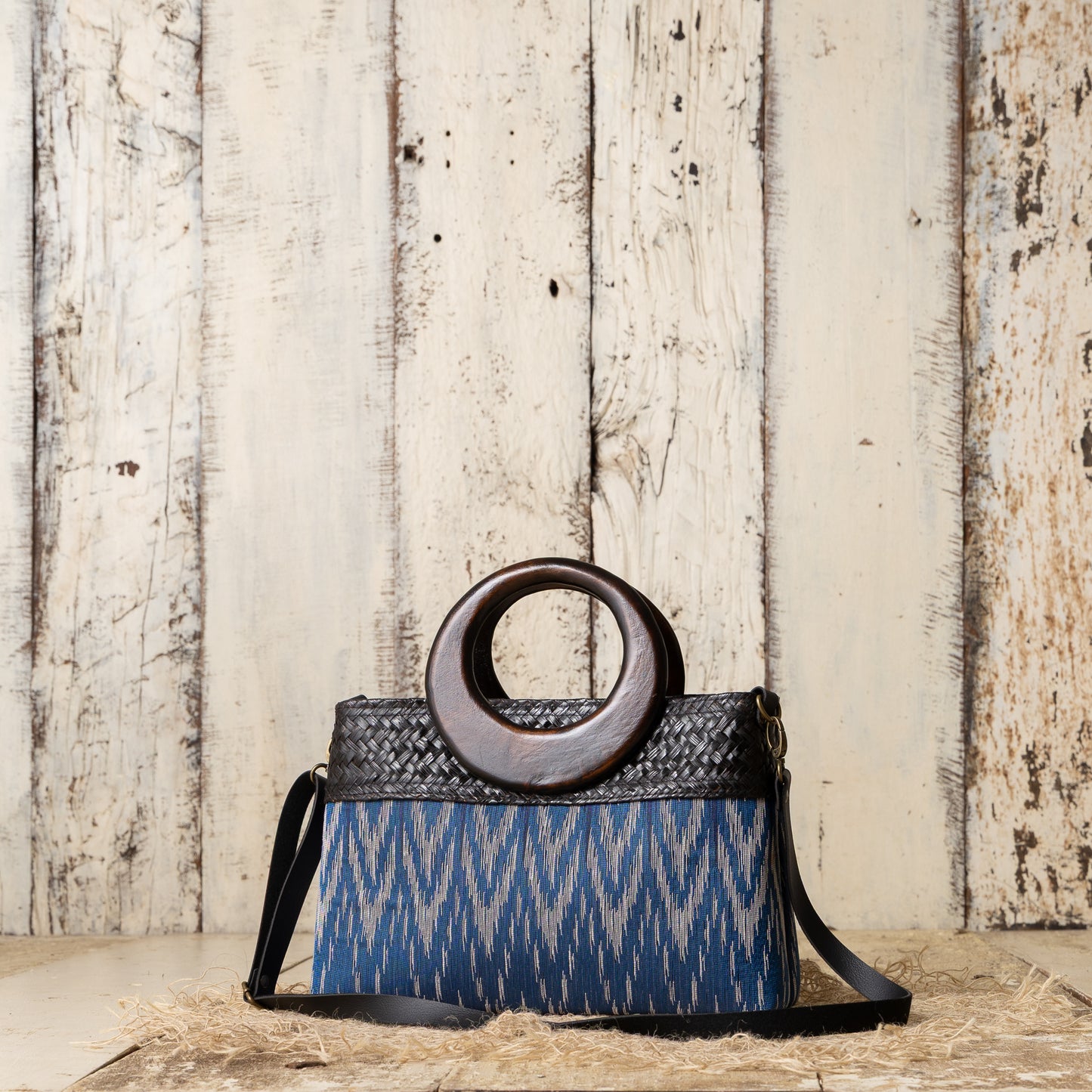 Elegant Ikkat Bag Indigo - Pattern 2