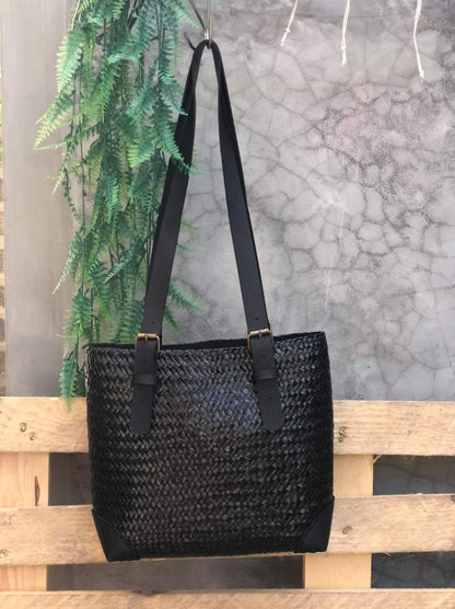 Black Medium Tote Bag