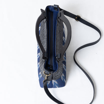 Compact Ikkat Bag (Indigo)