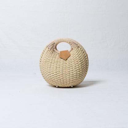 Women Nest Straw Bag - Ivory