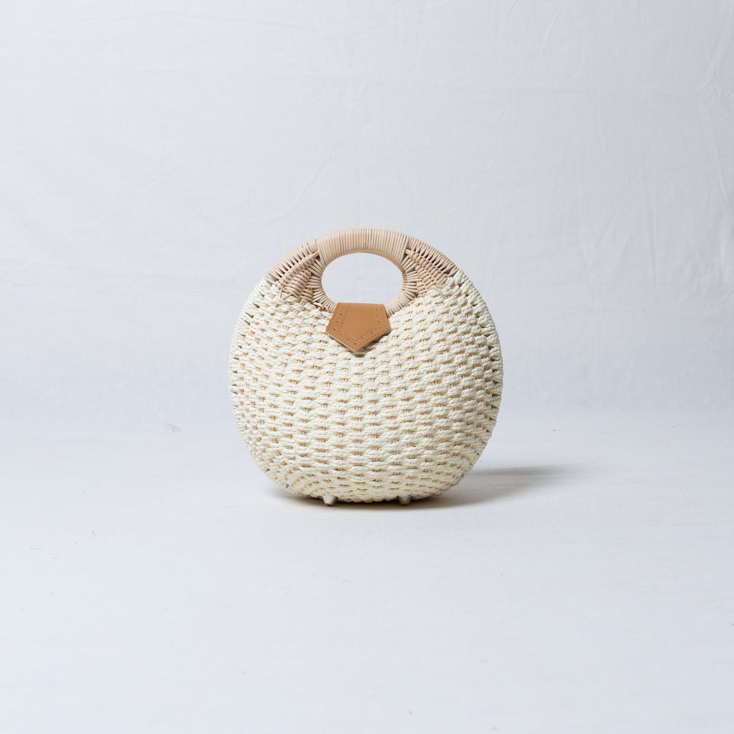 Women Nest Straw Bag - Cream