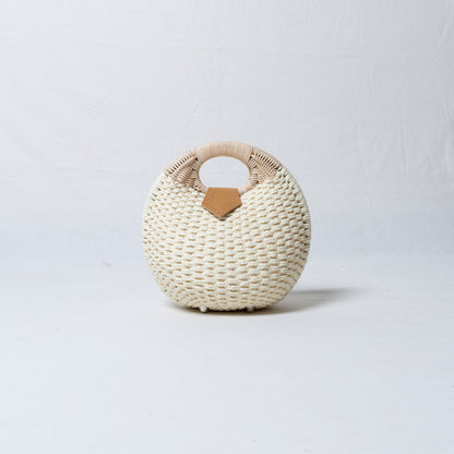 Women Nest Straw Bag - Cream