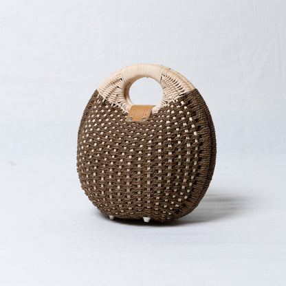 Women Nest Straw Bag - Brown