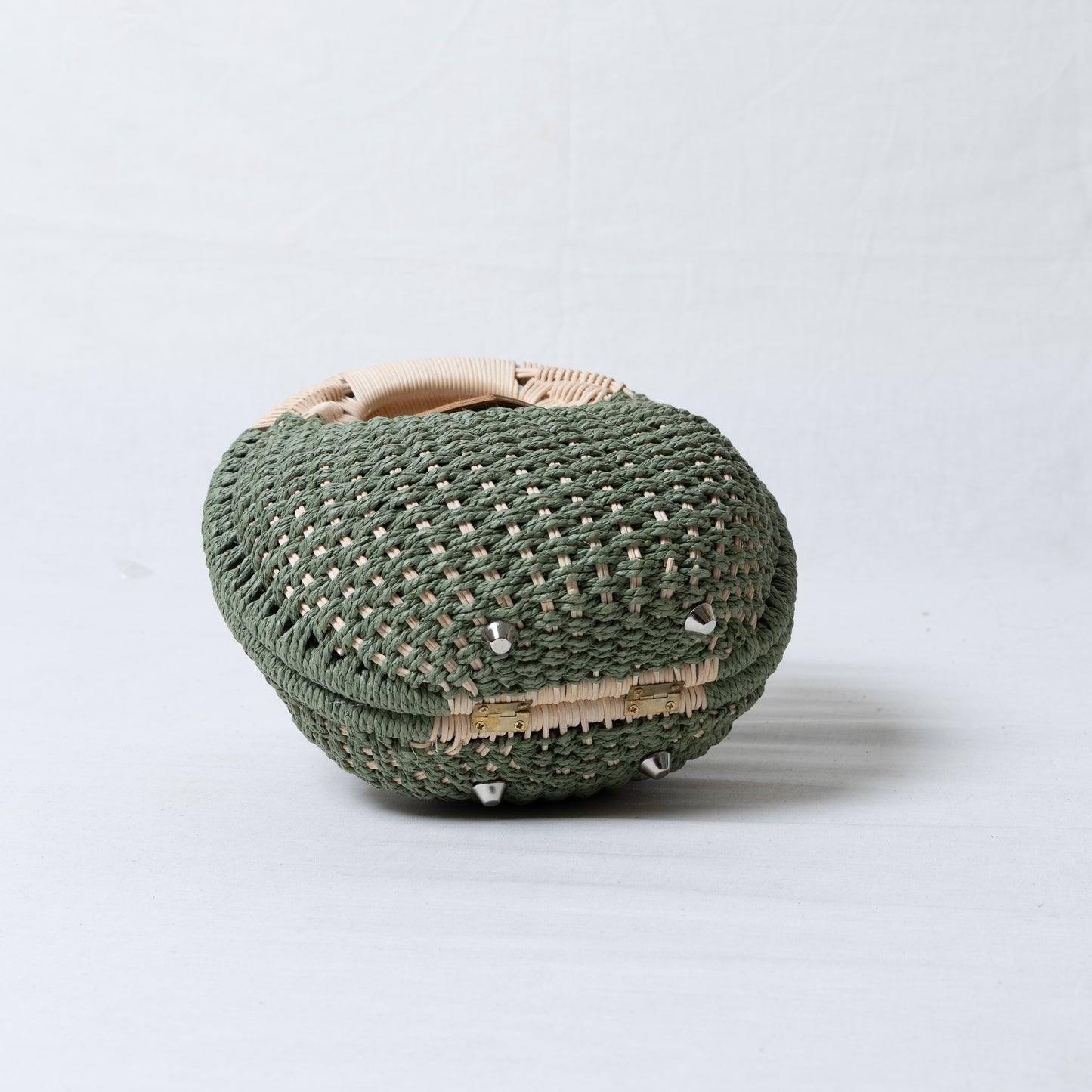 Women Nest Straw Bag - Green