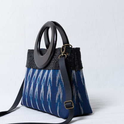 Elegant Ikkat Bag (Indigo)