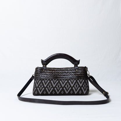 Compact Ikkat Bag (Charcoal Grey)