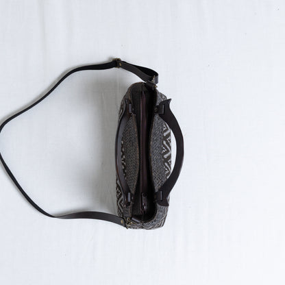 Compact Ikkat Bag (Charcoal Grey)