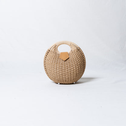 Women Nest Straw Bag - Beige