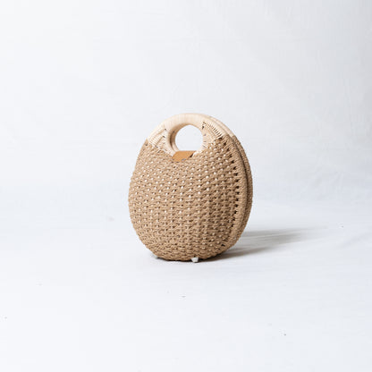 Women Nest Straw Bag - Beige