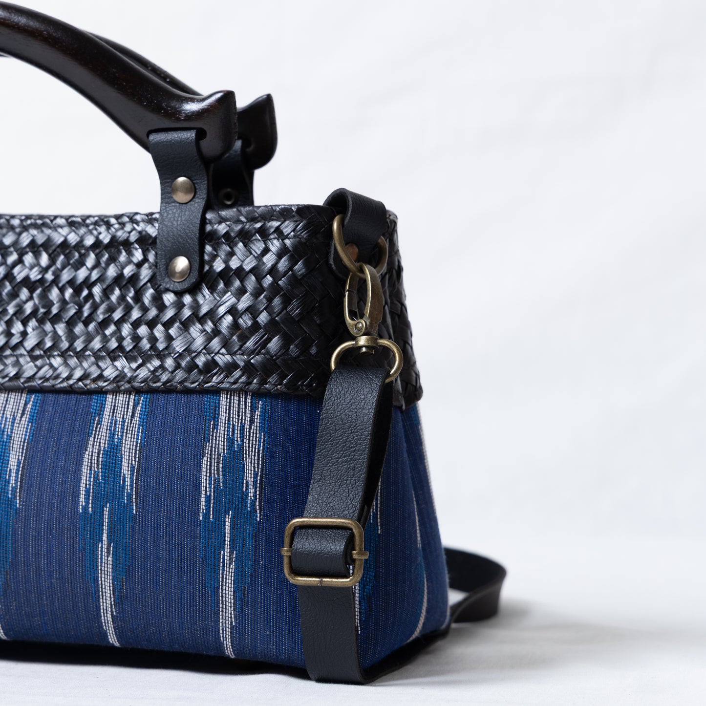 Compact Ikkat Bag (Indigo)